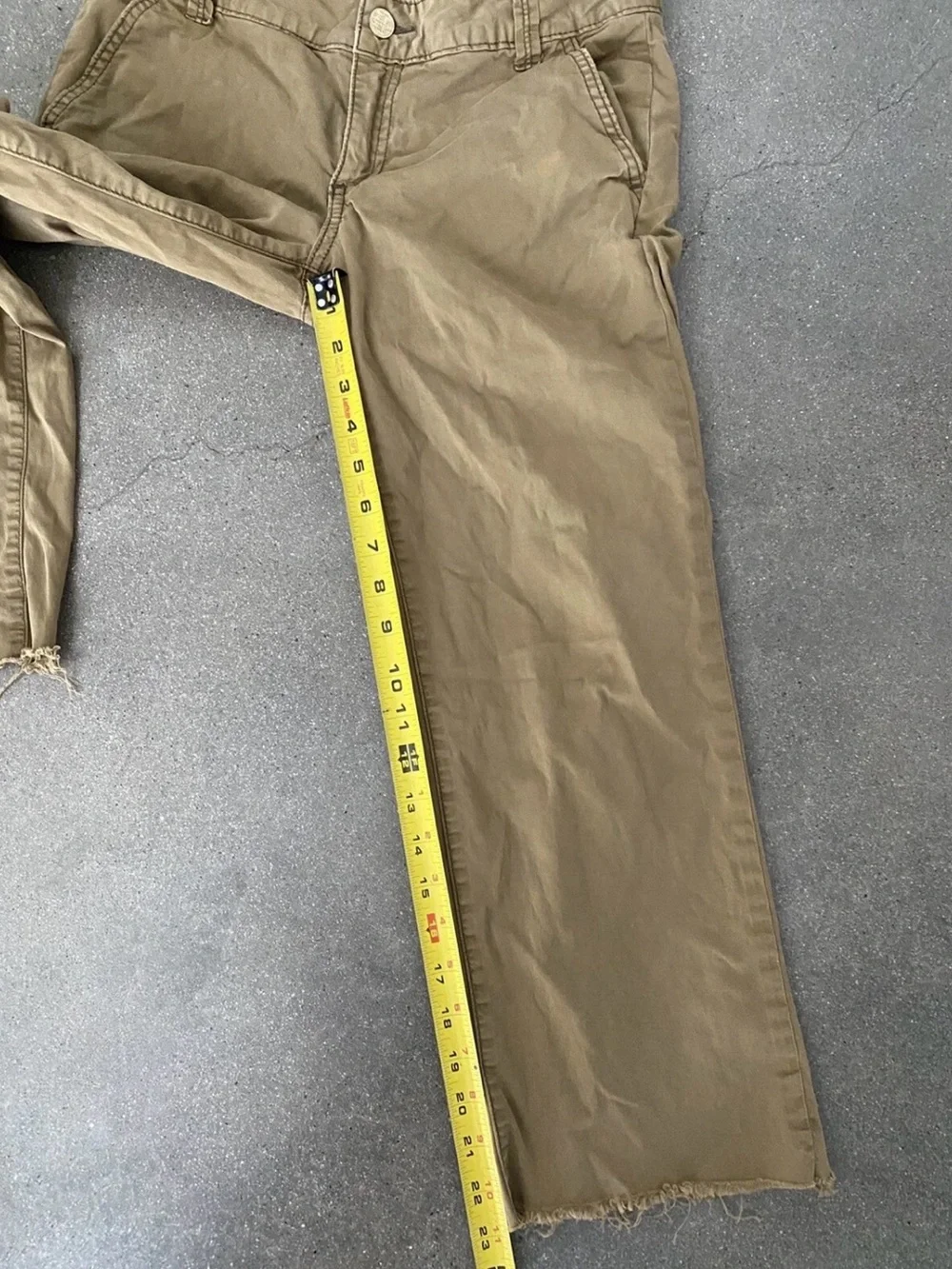 Tory Burch Tan Wide-Leg Cotton Pants